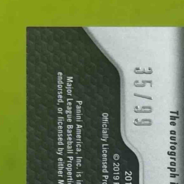 2019 Panini Prizm Brandon Lowe Rookie Auto Zebra Stripes /99 RC Tampa Bay Rays