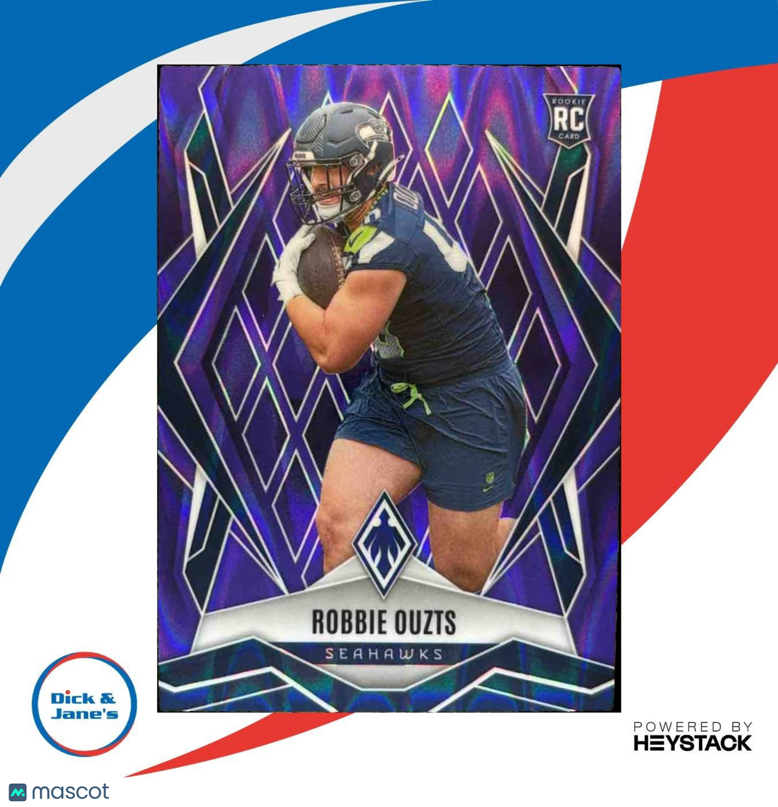 2025 Panini Phoenix Robbie Ouzts Purple Seismic 45/49 #224 RC Seattle Seahawks