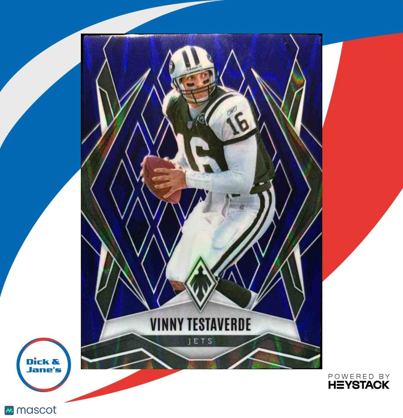 2025 Panini Phoenix Vinny Testaverde Blue Seismic 2/35 #65 New York Jets