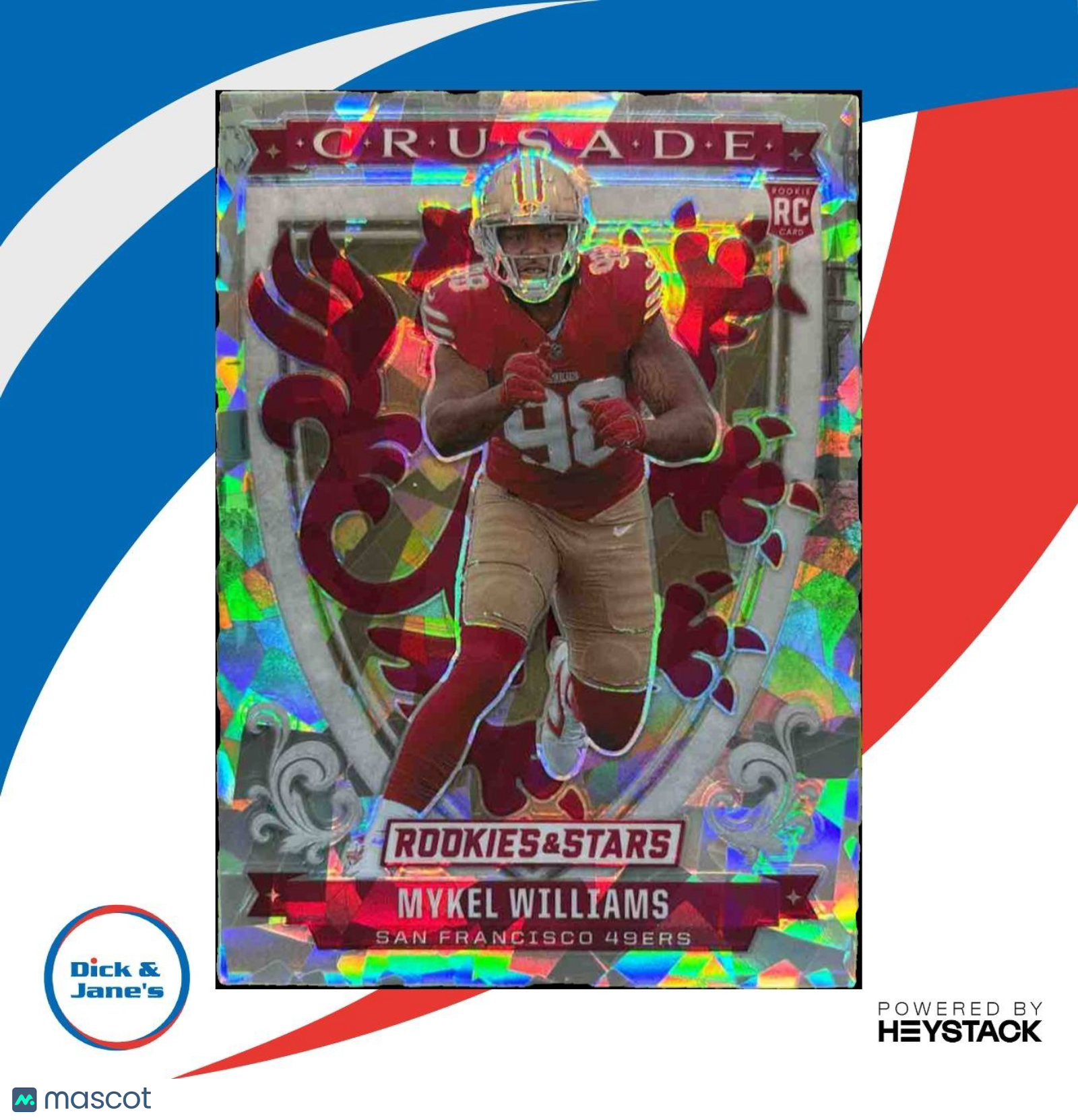 2025 Rookies & Stars Mykel Williams Crusade Ice FOTL /22 RC San Francisco 49ers