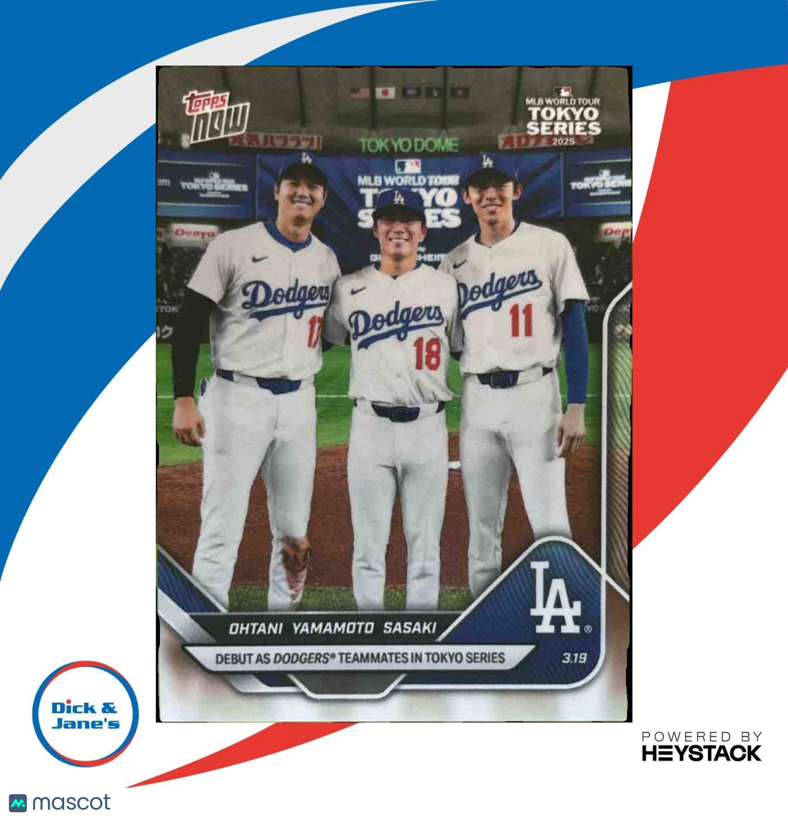 2025 Topps Now Shohei Ohtani Yoshinobu Yamamoto Roki Sasaki RC Dodgers