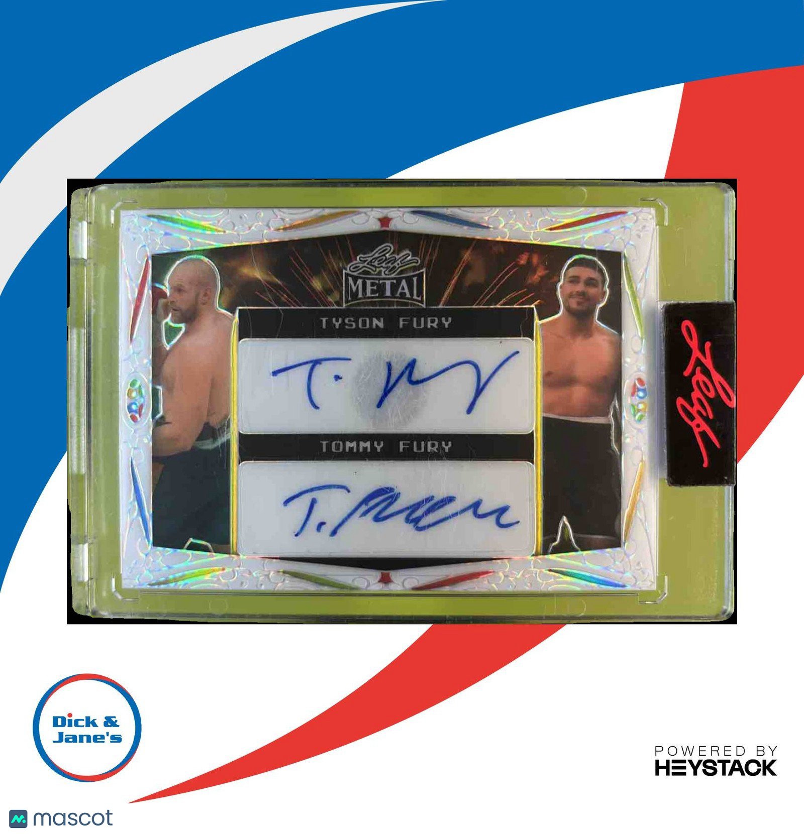 2023 Leaf Metal eBay Exclusive Tyson Fury Tommy Dual Auto White Border /4