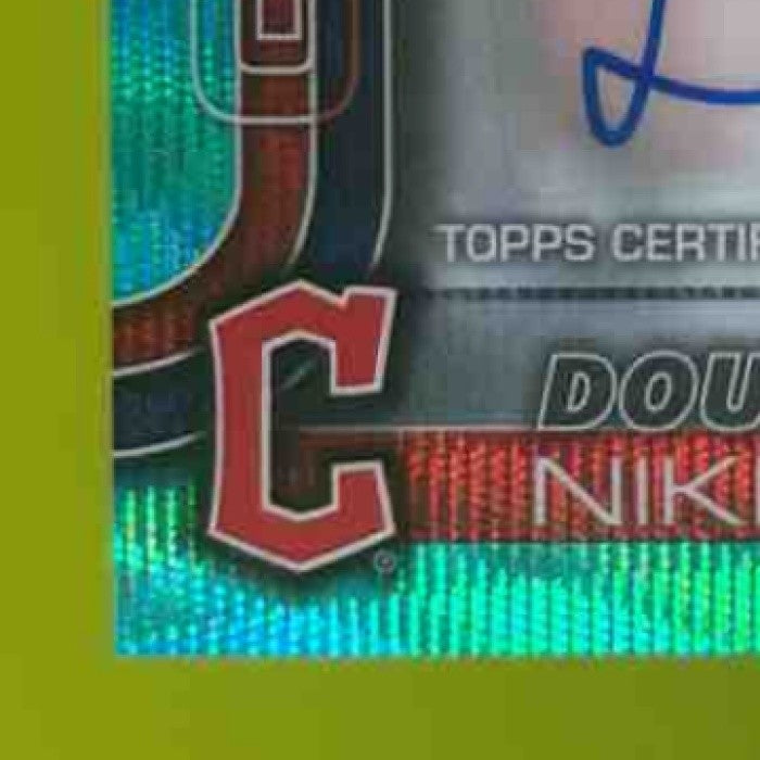 2025 Topps Chrome Update Doug Nikhazy Auto Aqua Wave /199 RC Cleveland Guardians
