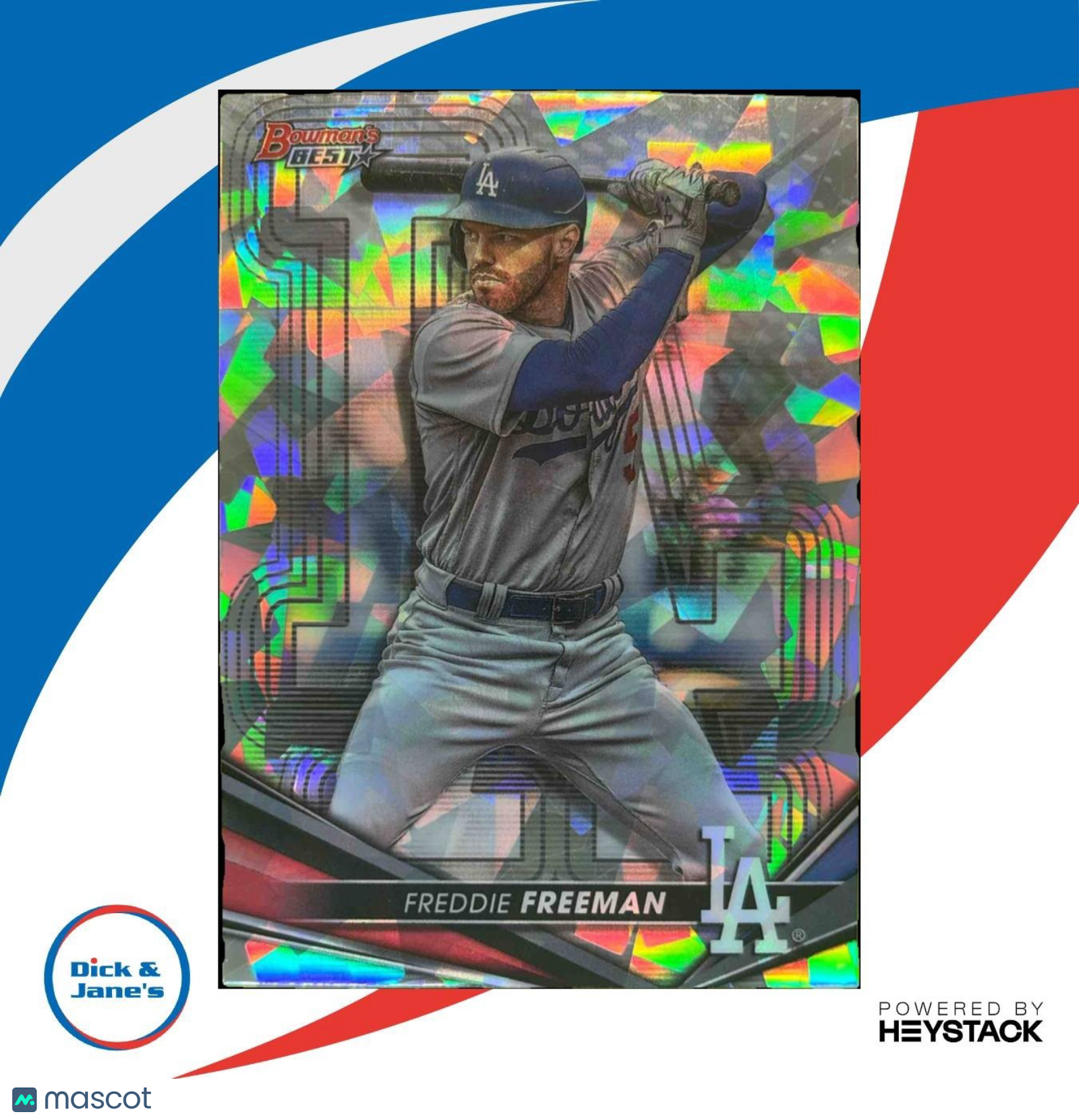 2022 Bowman's Best Freddie Freeman Atomic Refractor #37 Los Angeles Dodgers