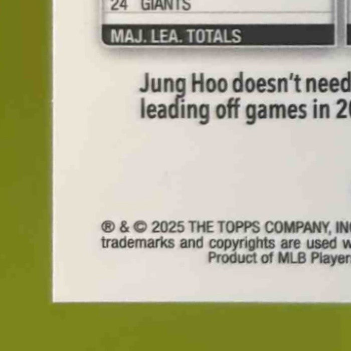 2025 Topps Holiday Jung Hoo Lee Chrome Purple /299 #HC128 San Francisco Giants