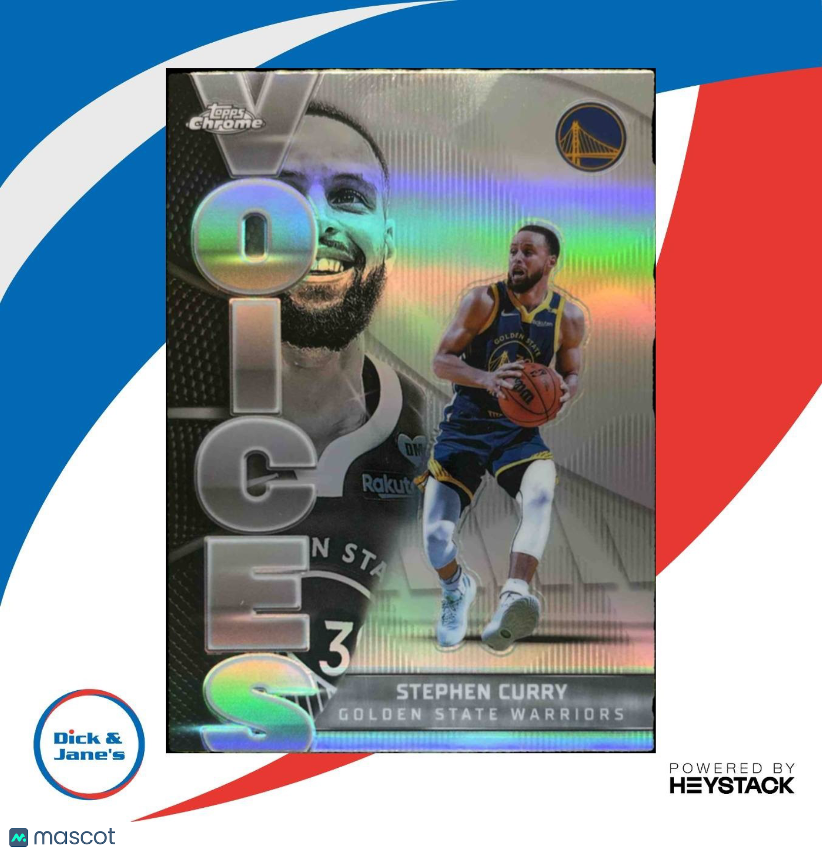 2025-26 Topps Chrome Stephen Curry Voices Refractor #VS-5 Golden State Warriors
