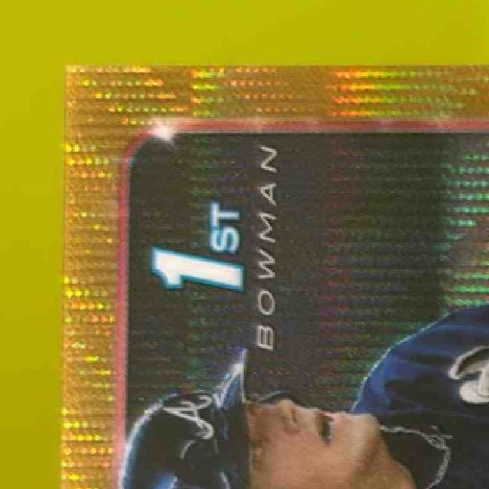 2018 Bowman Draft Greyson Jenista Chrome Pick Auto Gold Wave /50 Atlanta Braves
