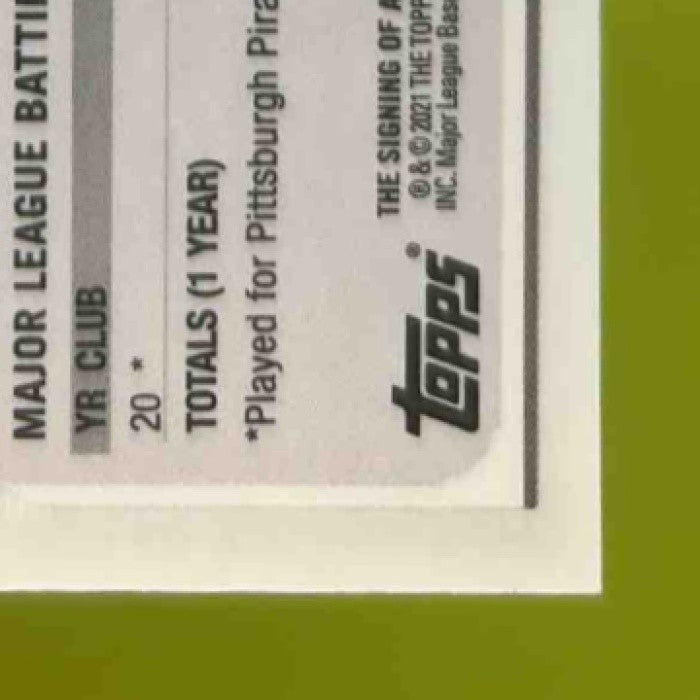 2021 Topps Chrome Will Craig Rookie Auto #RA-WCR RC Pittsburgh Pirates