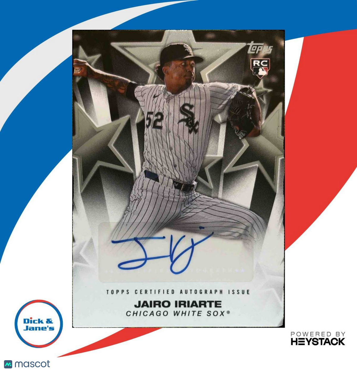 2025 Topps Jairo Iriarte Baseball Stars Auto RC Chicago White Sox