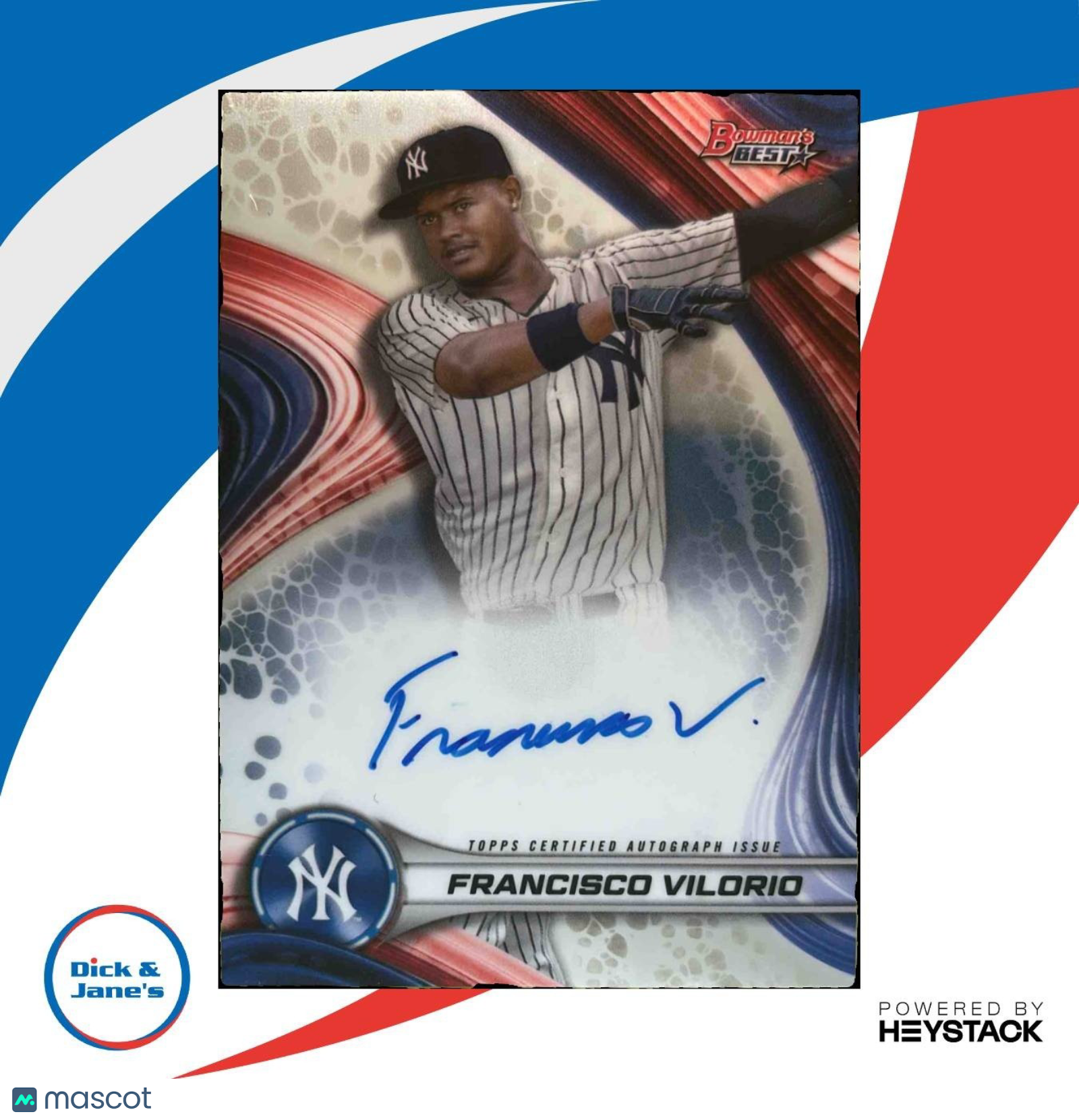 2024 Bowman's Best Francisco Vilorio Best of Auto #B24-FV New York Yankees