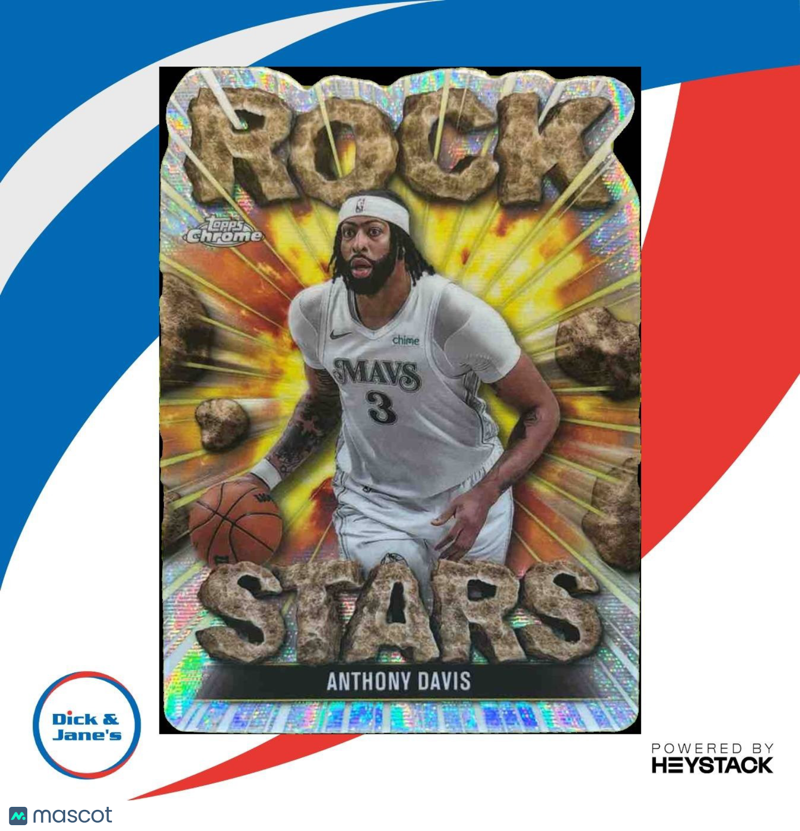 2025-26 Topps Chrome Anthony Davis Rock Star #RS-6 SSP Dallas Mavericks
