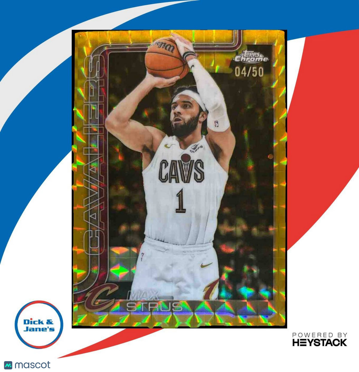 2025-26 Topps Chrome Max Strus Geometric Gold /50 #32 Cleveland Cavaliers