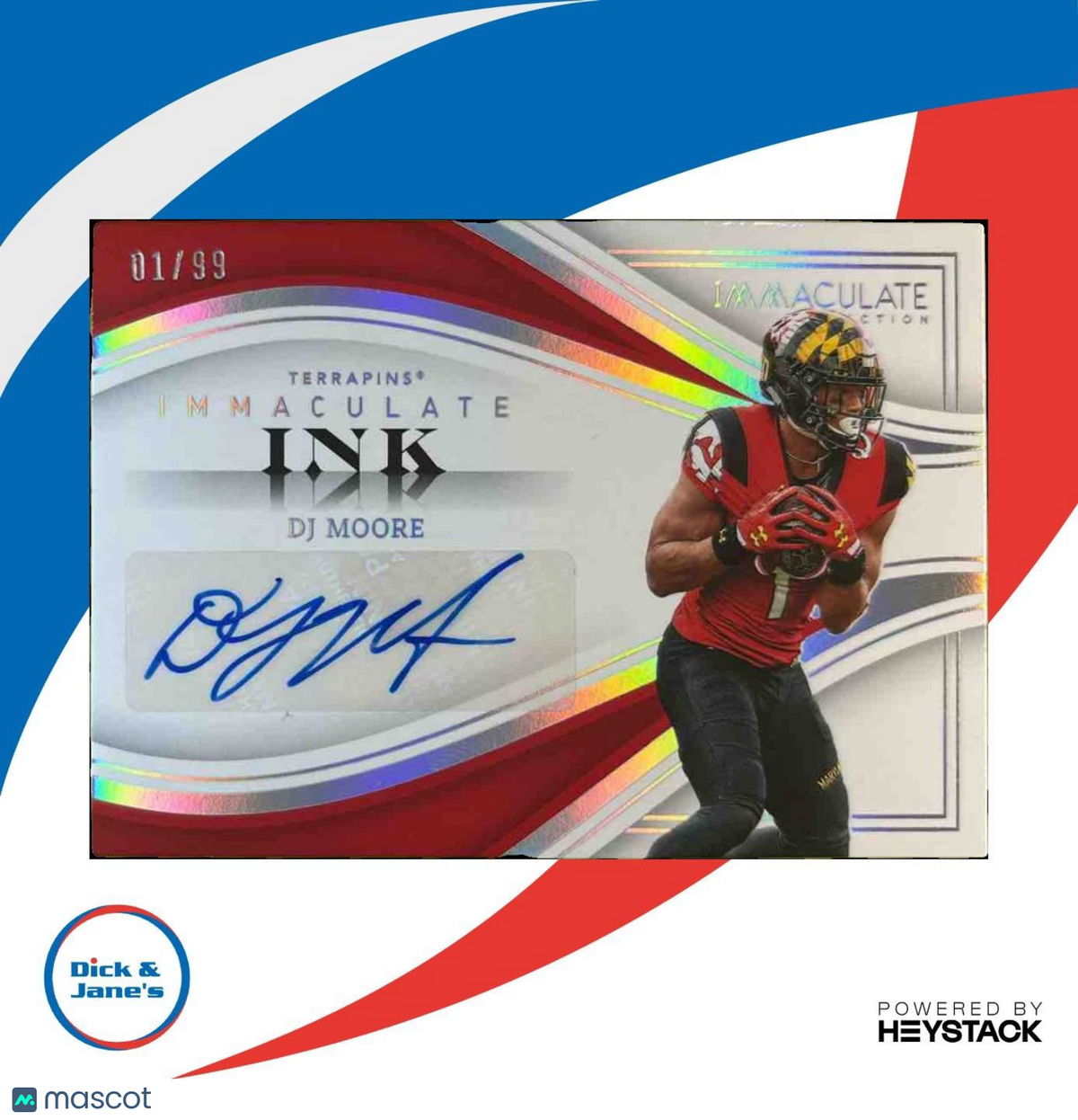 2023 Panini Immaculate Collection Collegiate DJ Moore Ink /99 #II-DJM Auto