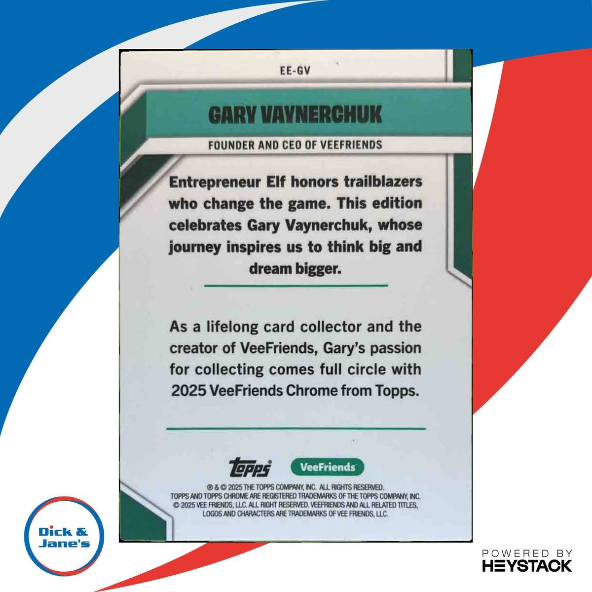 2025 Topps Chrome VeeFriends Gary Vaynerchuk Entrepreneur Elf's Favorite