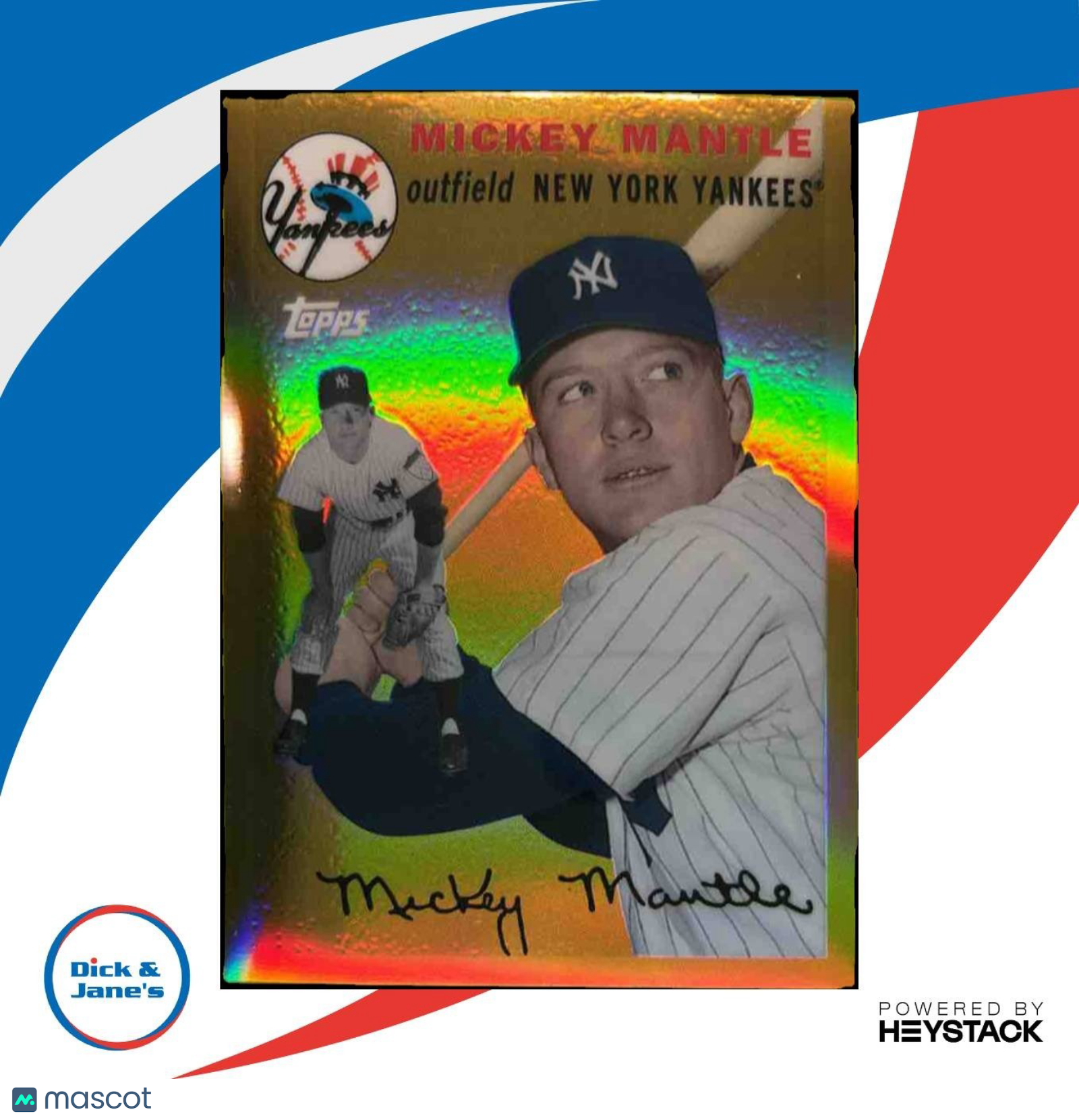 2008 Topps Mickey Mantle Reprints Gold #MMR-54 New York Yankees