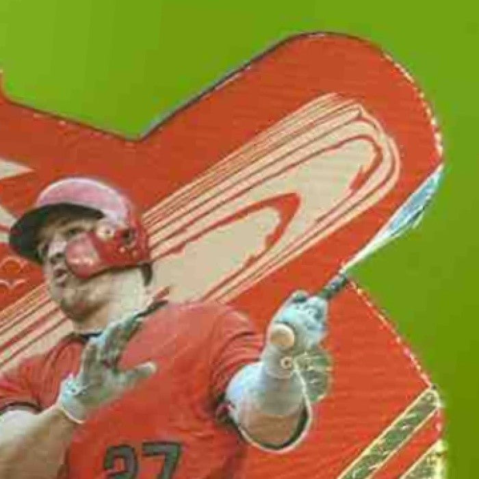 2019 Panini Leather & Lumber Mike Trout Holo Gold /10 Los Angeles Angels