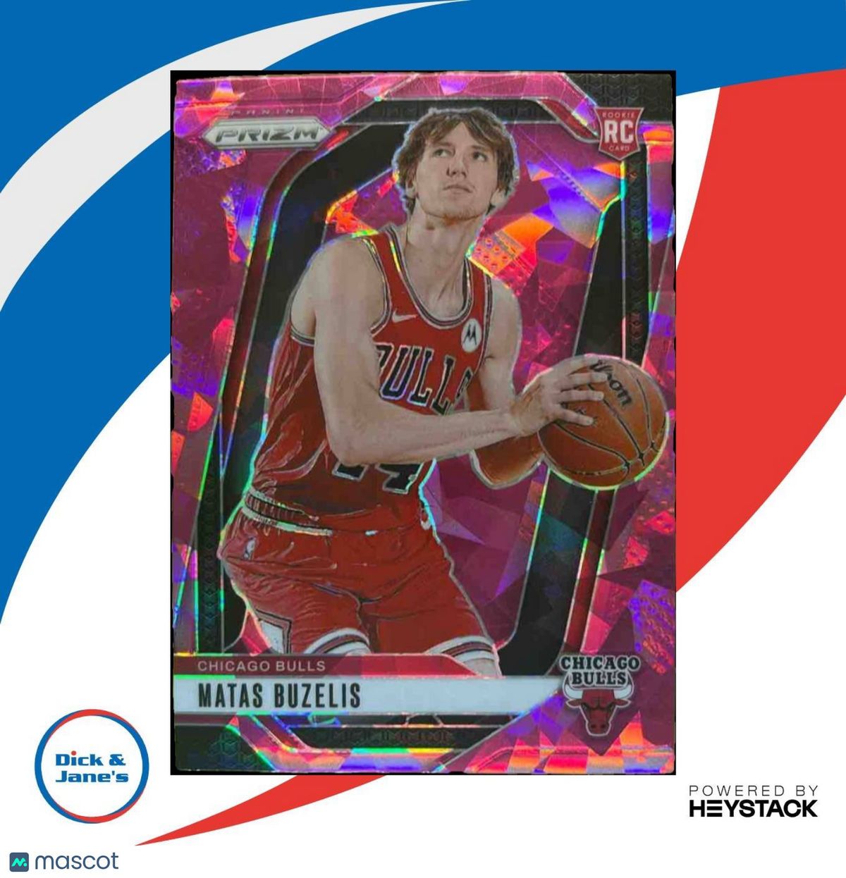 2024-25 Panini Prizm Matas Buzelis Pink Ice #252 RC Chicago Bulls