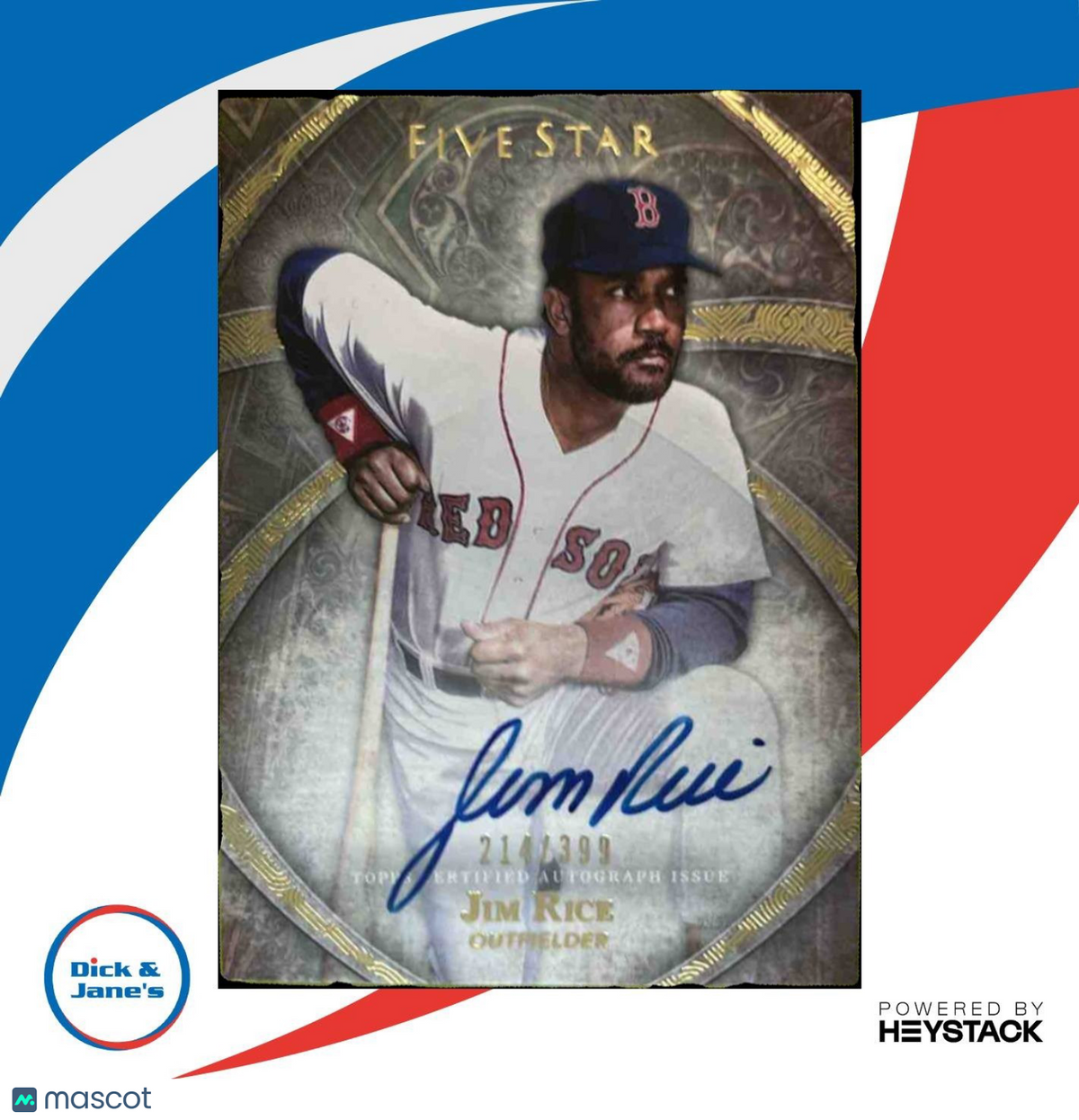 2014 Topps Five Star Jim Rice 214/399 #FSA-JR Auto Boston Red Sox