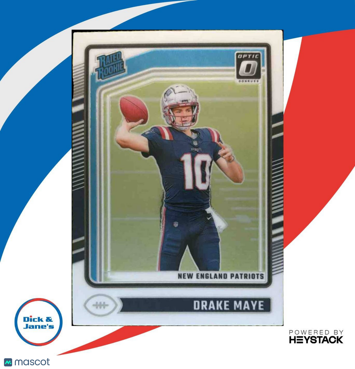 2024 Panini Donruss Optic Drake Maye #229 Rated Rookie New England Patriots