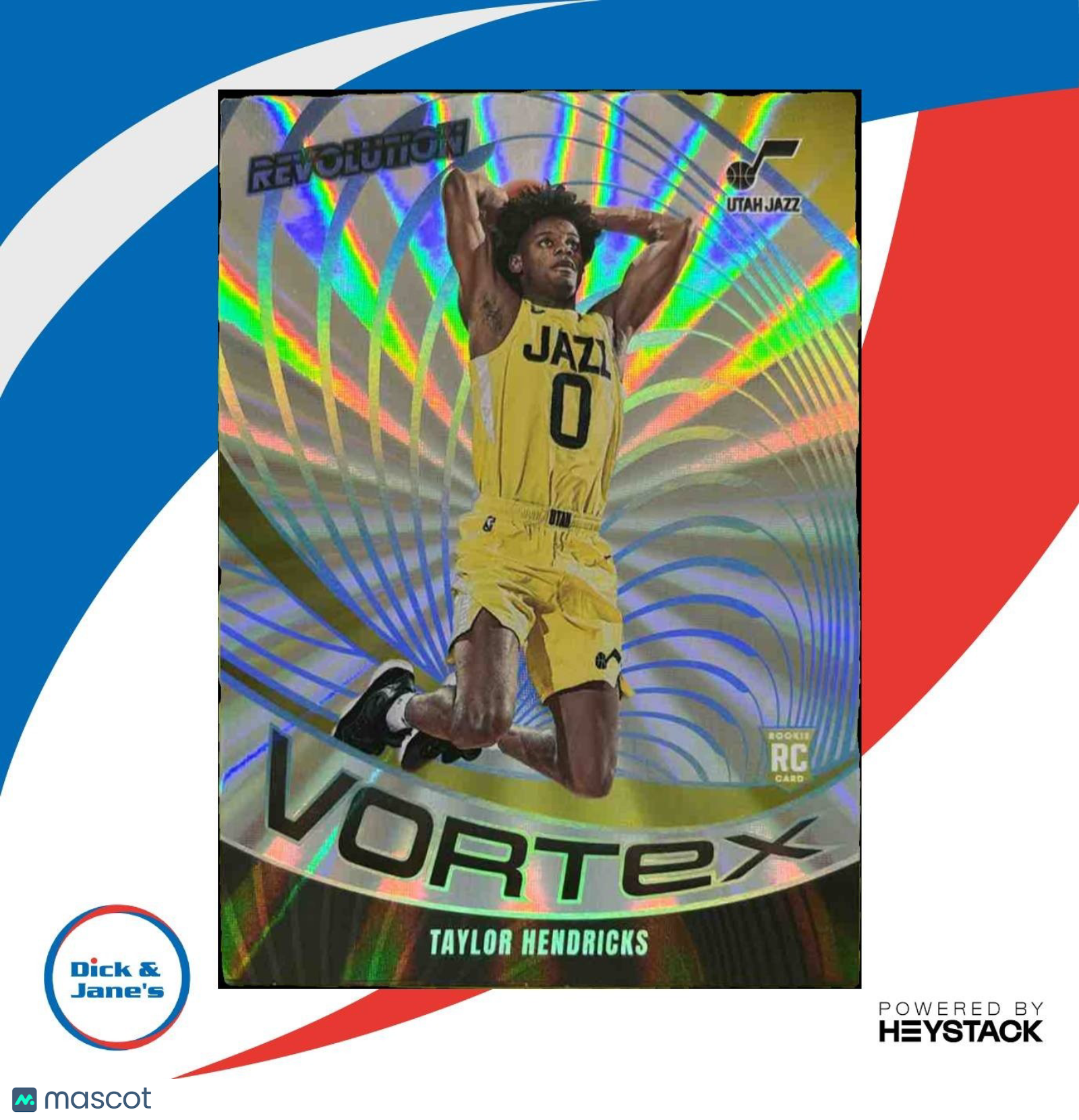 2023-24 Panini Revolution Taylor Hendricks Sunburst 74/75 #108 RC Utah Jazz