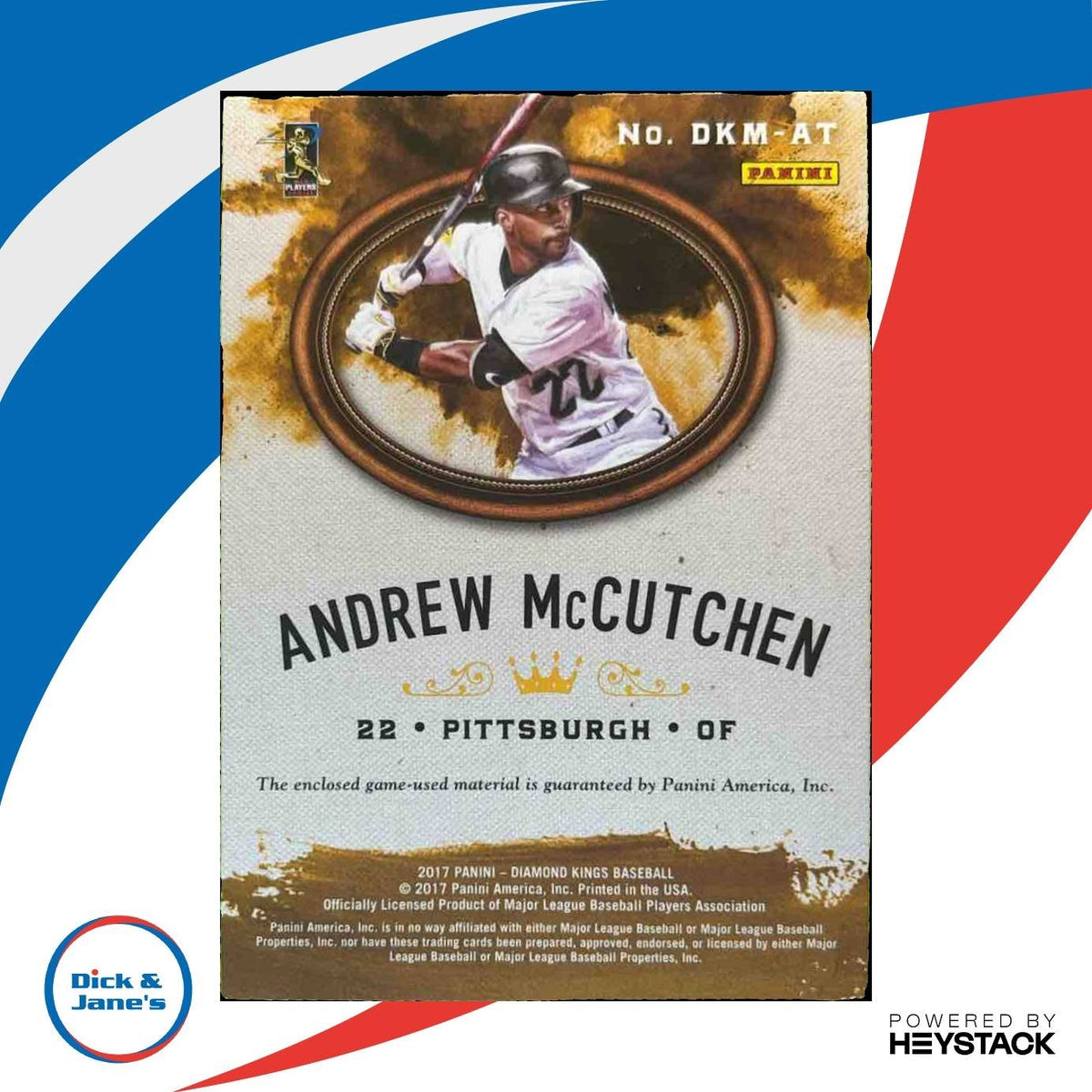 2017 Panini Diamond Kings Andrew McCutchen DK Materials Pittsburgh Pirates