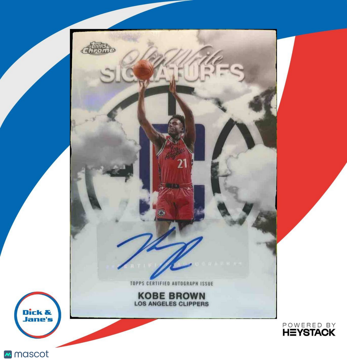 2025-26 Topps Chrome Kobe Brown SkyWrite Signatures Auto Los Angeles Clippers