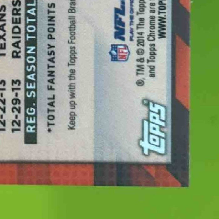 2014 Topps Chrome Mini Peyton Manning 4000 Yard Club Red /210 #6 Denver Broncos