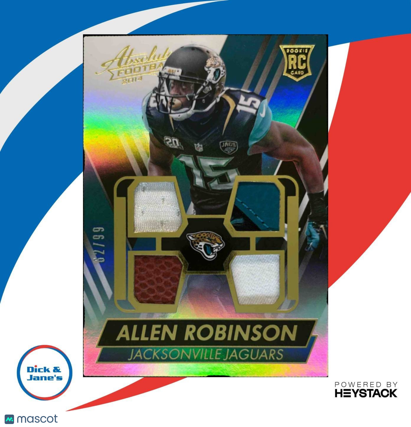 2014 Panini Absolute Allen Robinson Tools of the Trade Quad Patch /99 Jaguars
