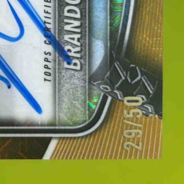 2025 Bowman Draft Brandon Compton Chrome Auto Gold Mojo /50 1st Prospect Marlins