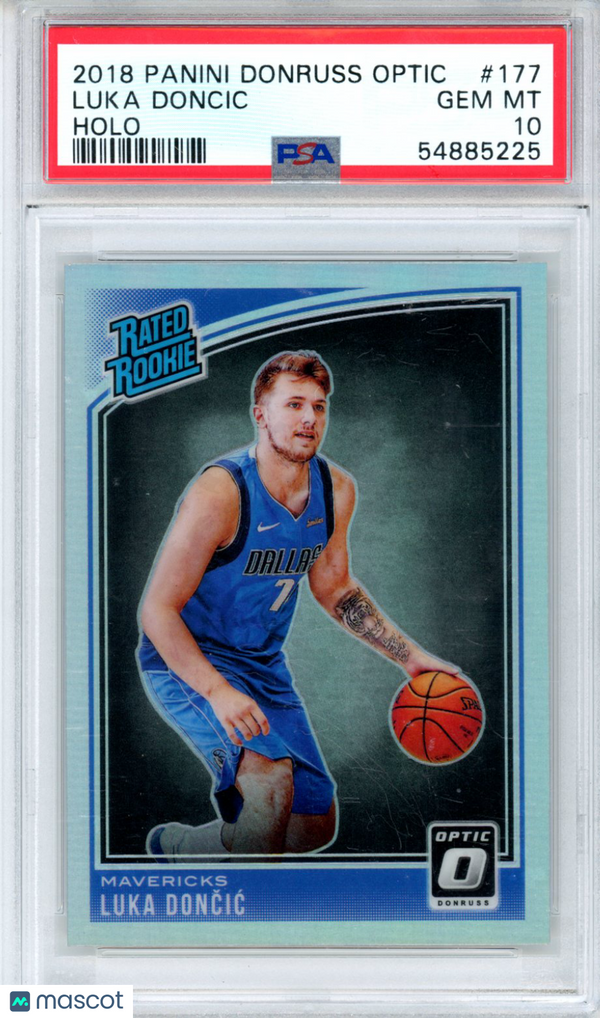 Luka Doncic 2018 Panini Donruss Optic Holo Rated Rookie #177 PSA 10