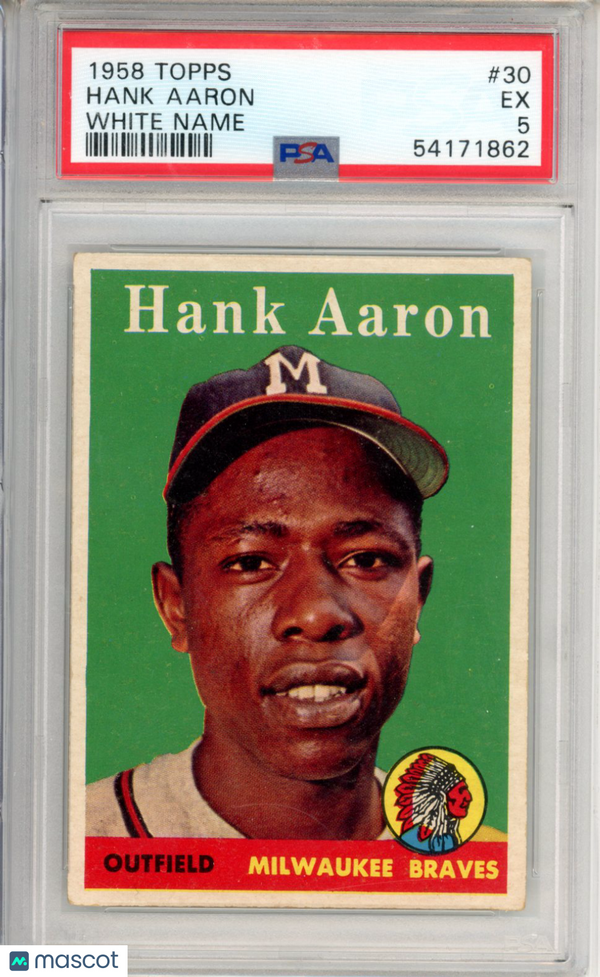 1958 Topps Hank Aaron #30 PSA 5 Baseball