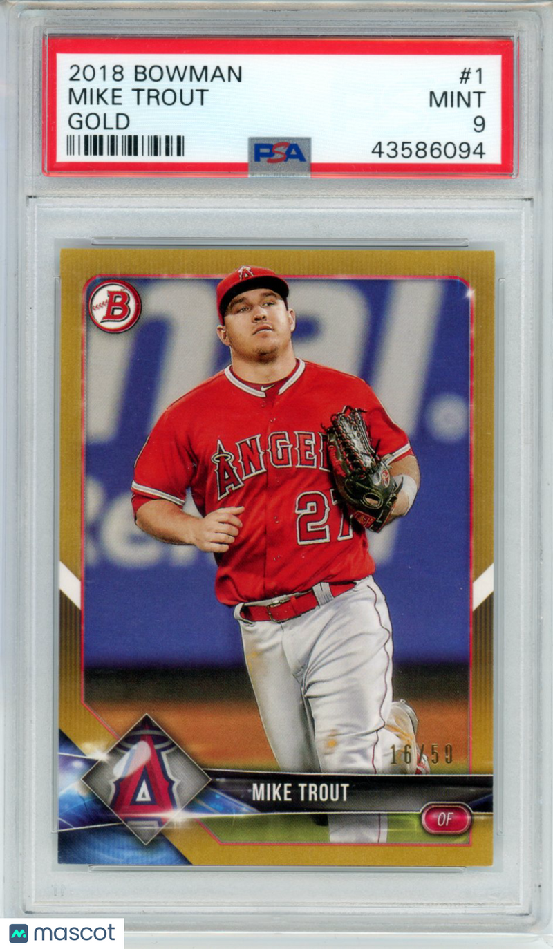 2018 Bowman Mike Trout Gold