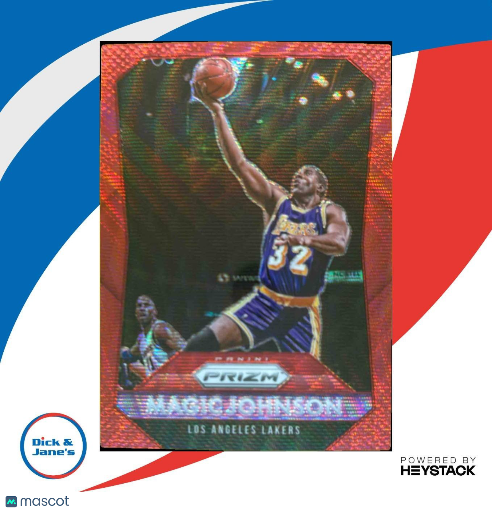 2015-16 Panini Prizm Magic Johnson Ruby Wave Prizms /350 #248 Los Angeles Laker