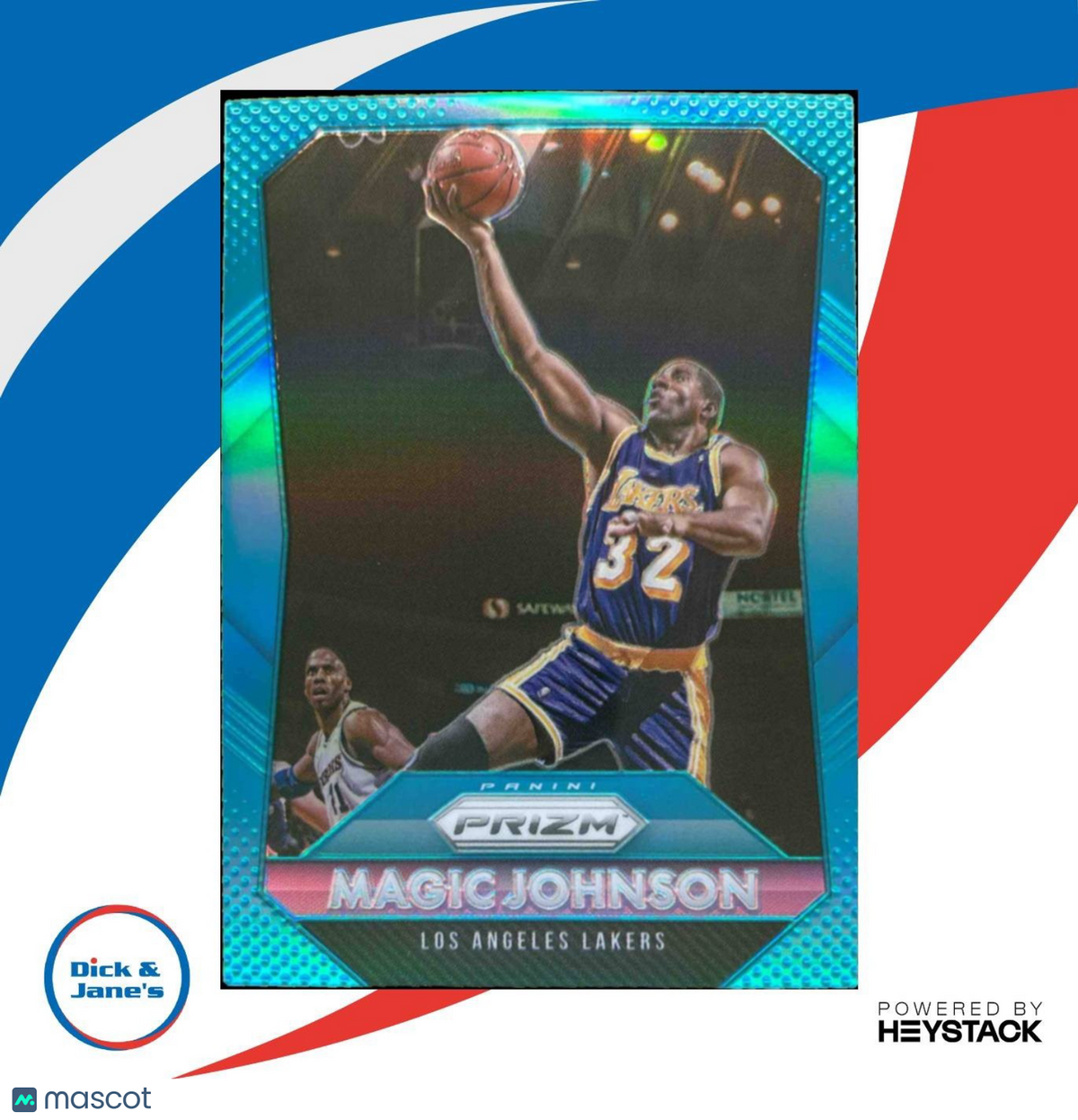 2015-16 Panini Prizm Magic Johnson Light Blue /199 #248 Los Angeles Lakers