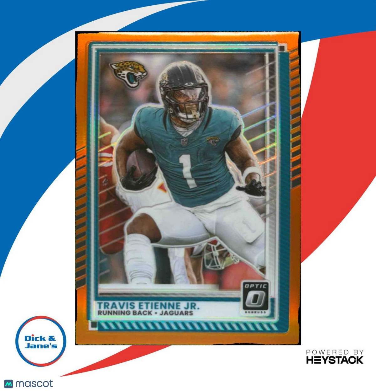 2025 Donruss Optic Travis Etienne Jr. Orange /299 #106 Jacksonville Jaguars