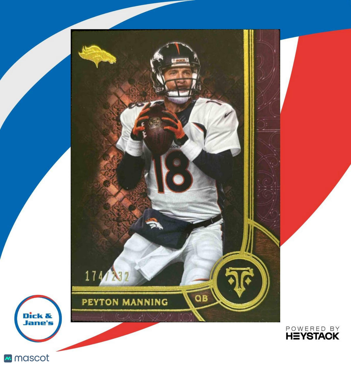 2015 Topps Triple Threads Peyton Manning Purple 174/232 #11 Denver Broncos