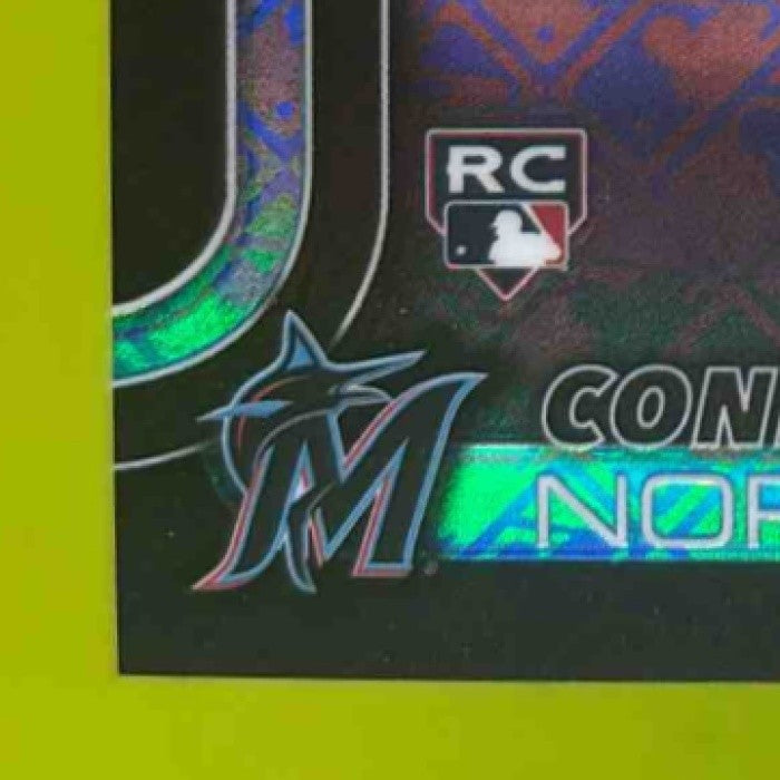 2025 Topps Chrome LogoFractor Connor Norby Black /10 #199 RC Miami Marlins