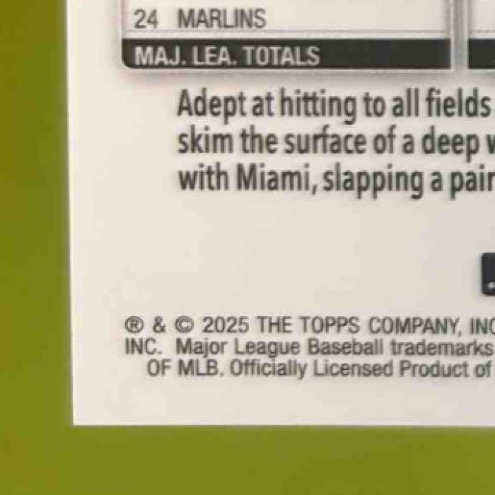 2025 Topps Chrome LogoFractor Connor Norby Black /10 #199 RC Miami Marlins