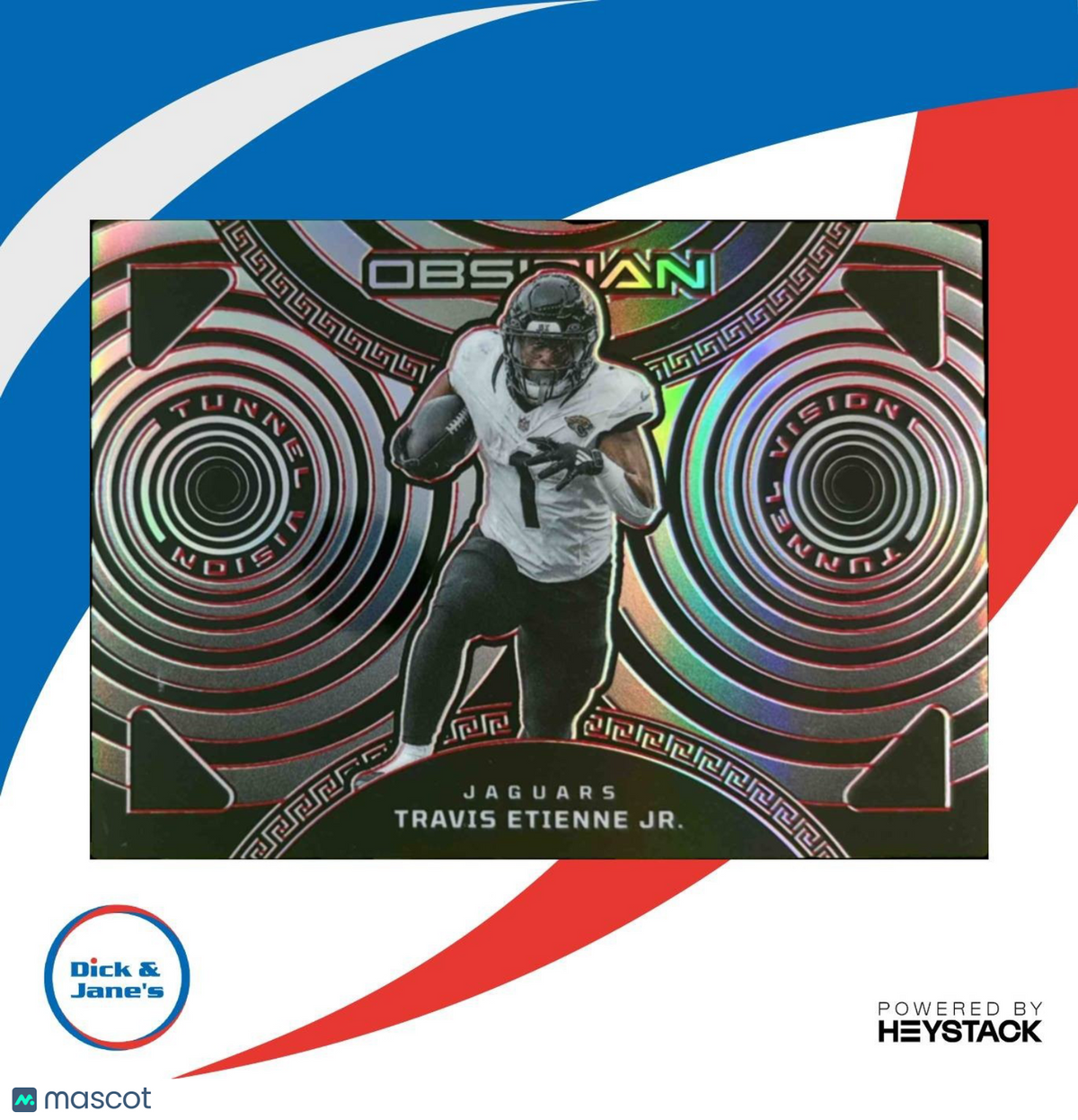 2023 Obsidian Travis Etienne Jr. Tunnel Vision Electric Etch Red /10 Jaguars