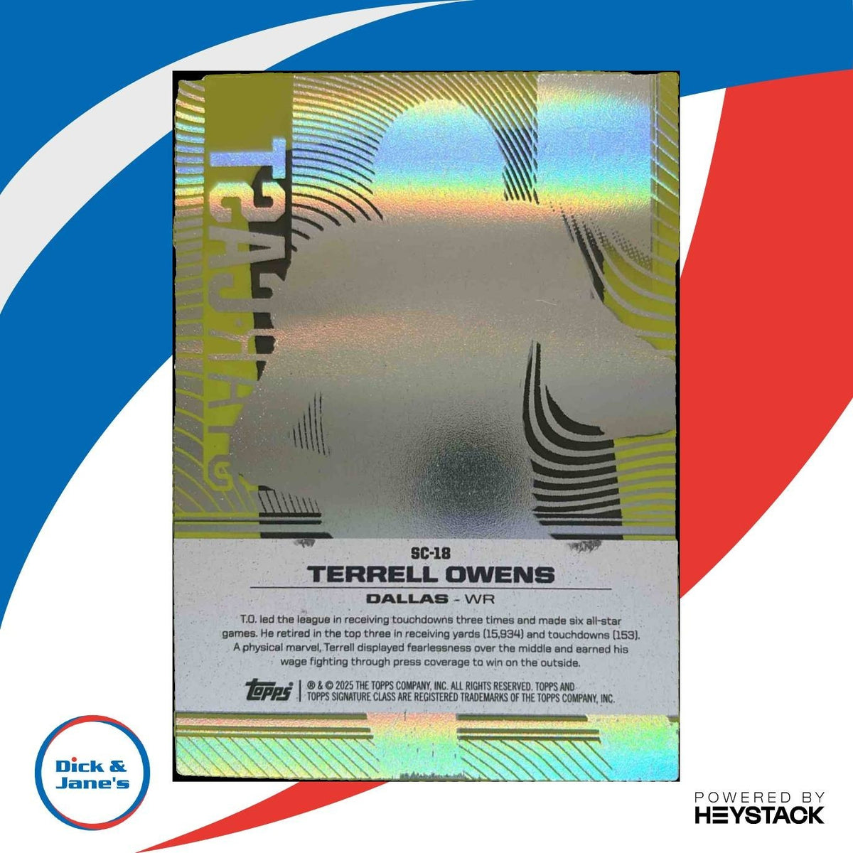 2024 Topps Signature Class Terrell Owens Star Cast #SC-18 Dallas Cowboys