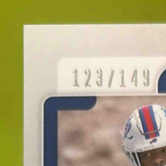 2021 Panini Prizm Greg Rousseau Rookie Auto Red Wave /149 #434 RC Buffalo Bills