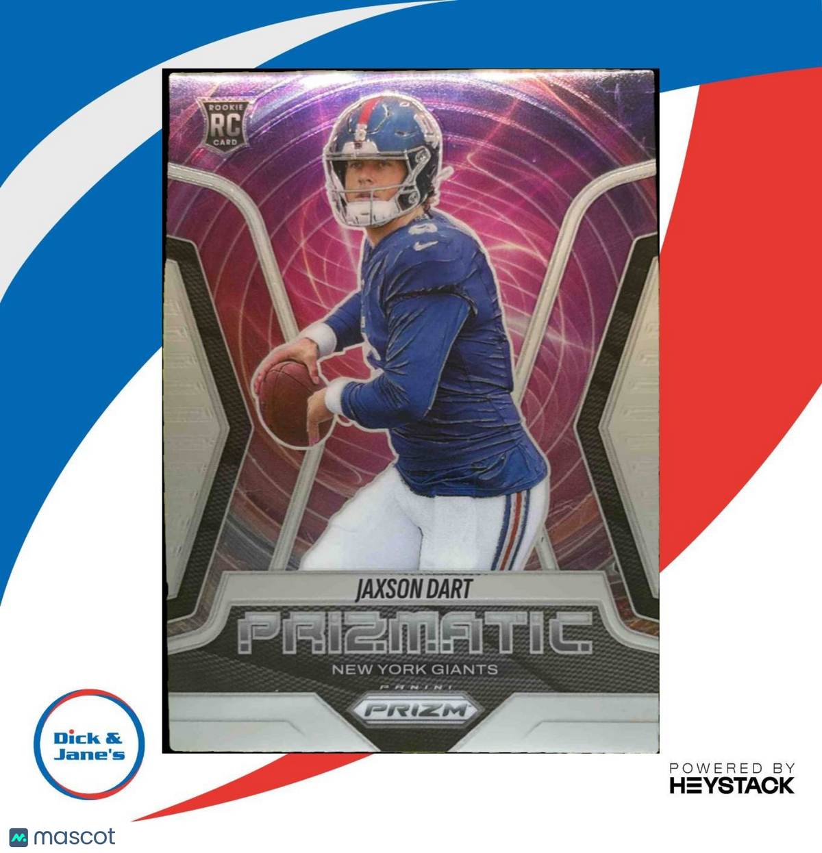 2025 Panini Prizm Jaxson Dart Prizmatic #6 RC Giants