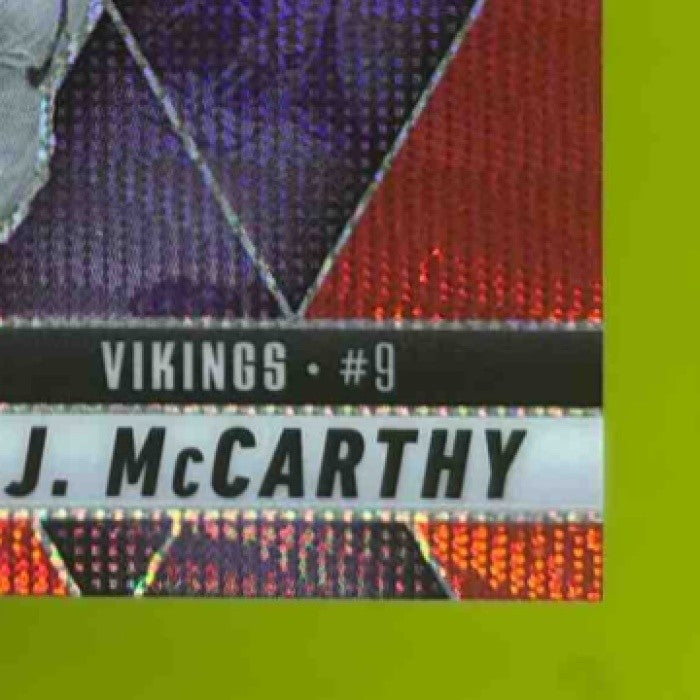 2025 Panini Mosaic J.J. McCarthy Red /27 #195 Minnesota Vikings