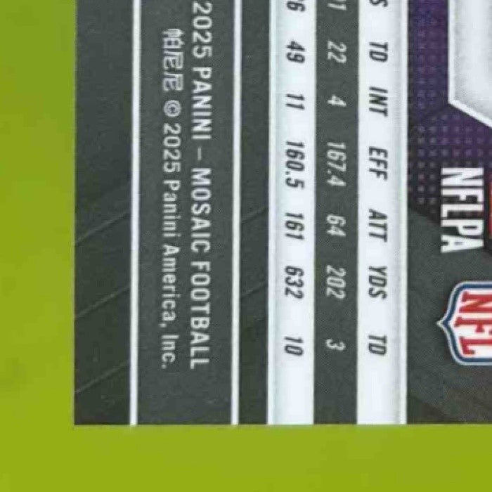 2025 Panini Mosaic J.J. McCarthy Red /27 #195 Minnesota Vikings