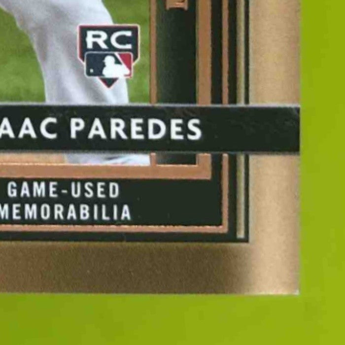 2021 Topps Museum Collection Isaac Paredes Meaningful Materials Relics /35 RC
