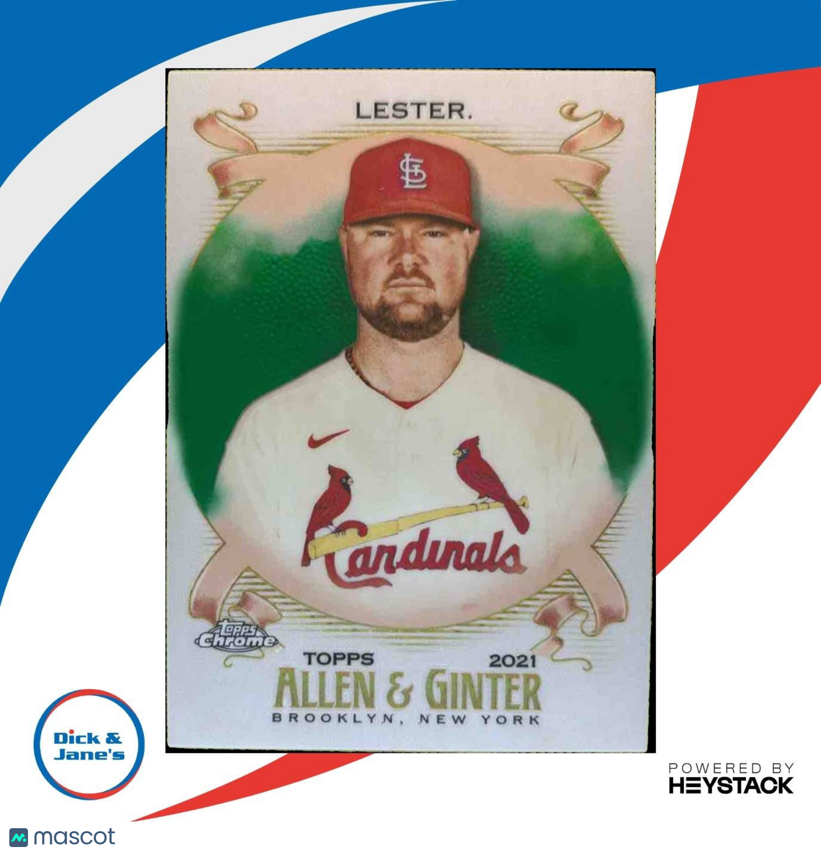 2021 Topps Allen & Ginter Chrome Jon Lester Green /99 #181 St. Louis Cardinals