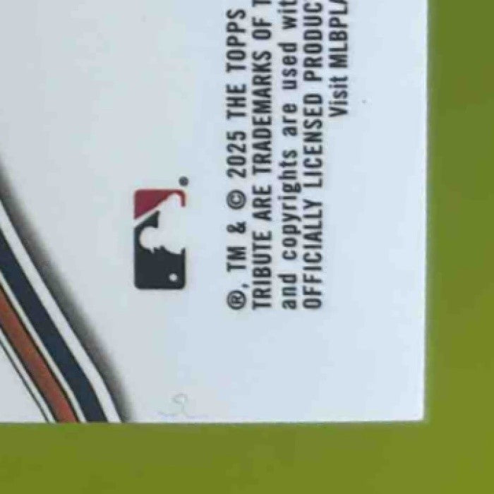 2025 Topps Tribute Riley Greene Stamp of Approval Green /99 Detroit Tigers