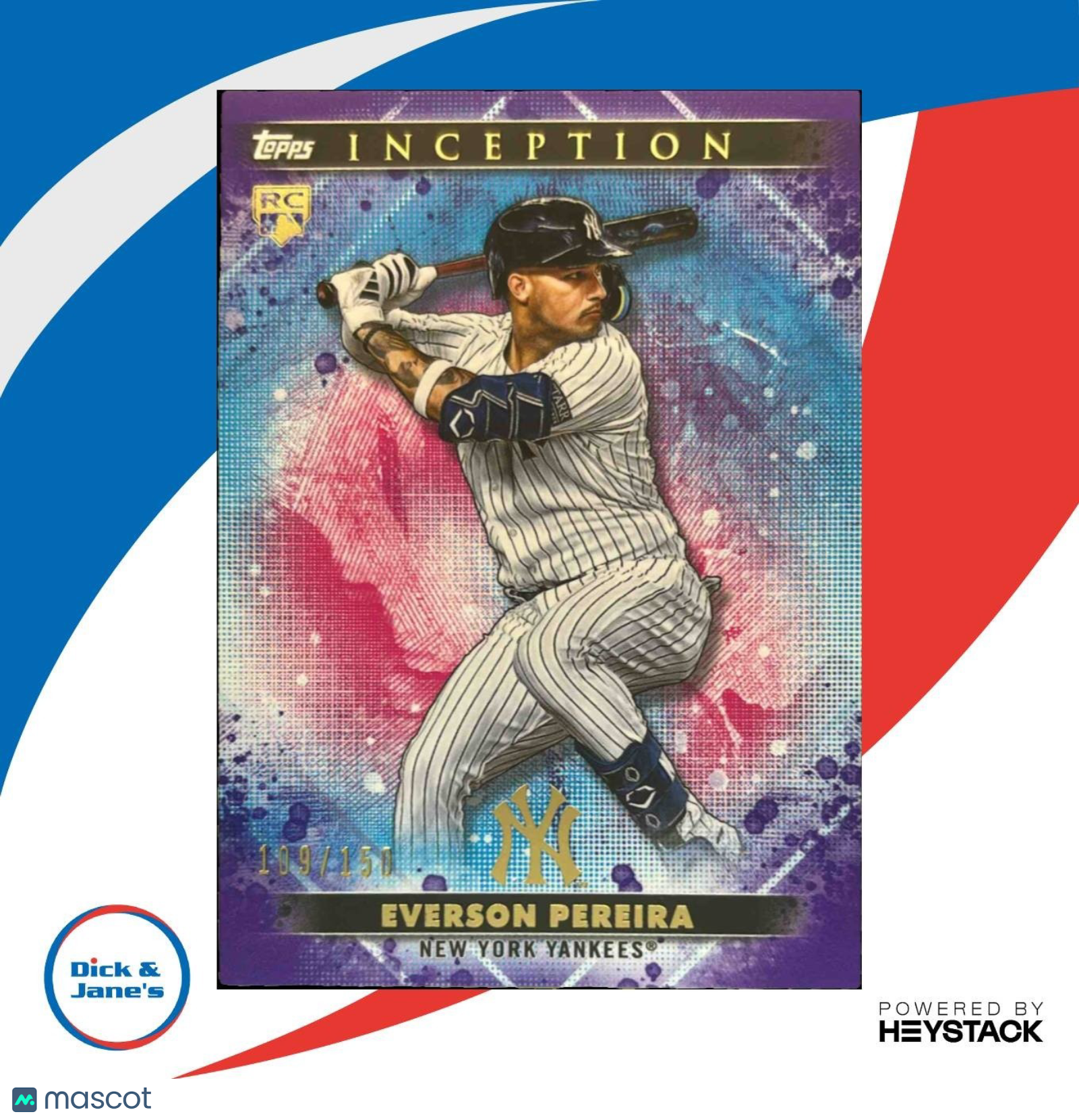 2024 Topps Inception Everson Pereira Purple /150 #12 RC New York Yankees