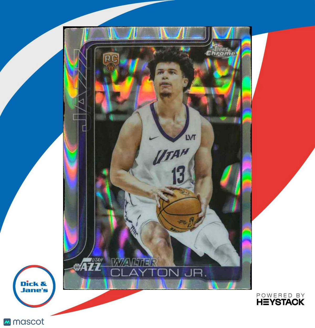 2025-26 Topps Chrome Walter Clayton Jr. RayWave Refractor #268 RC Utah Jazz