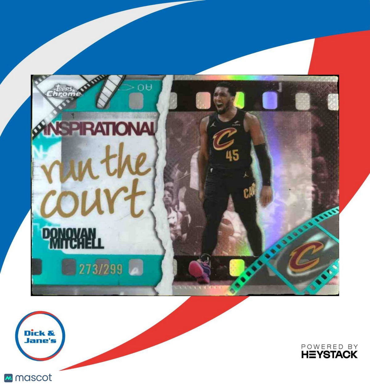 2025-26 Topps Chrome Donovan Mitchell Inspirational Teal /299 Cavaliers